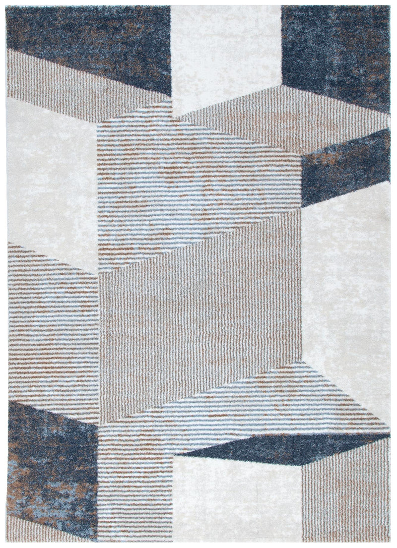 privilege Geometric Blue Multi Rug