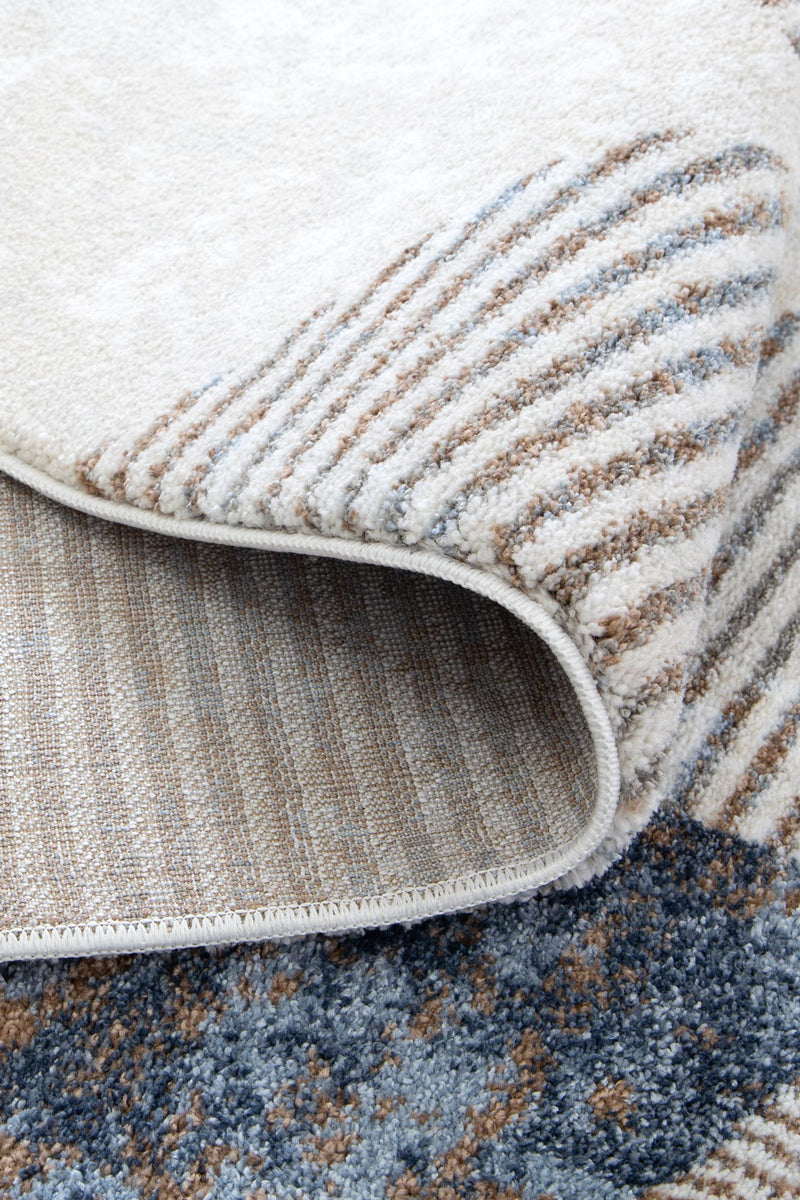 privilege Geometric Blue Multi Rug