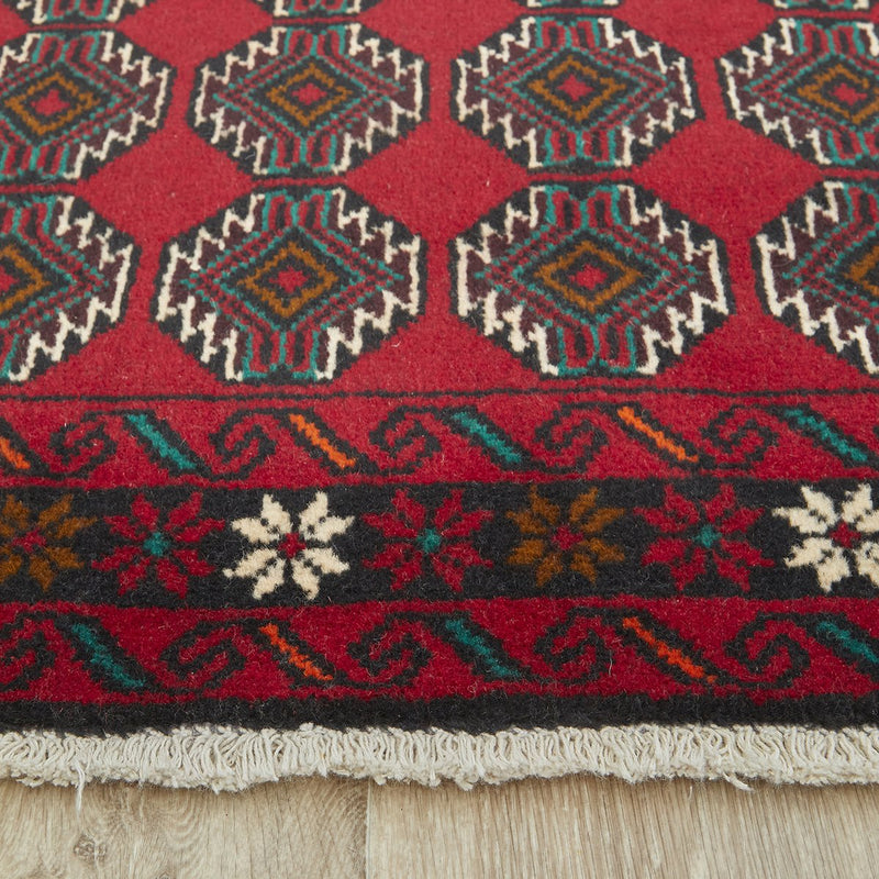 Hand knotted Persian Balouch Tribal Red Rug