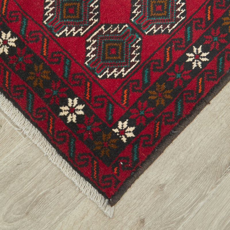 Hand knotted Persian Balouch Tribal Red Rug