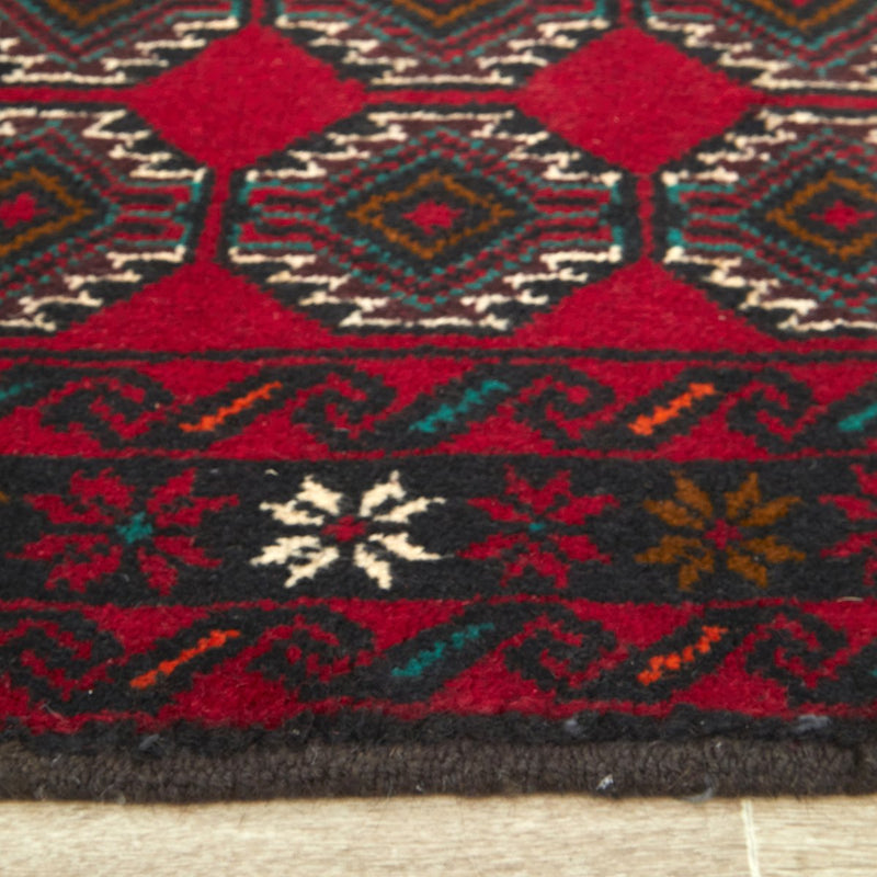 Hand knotted Persian Balouch Tribal Red Rug