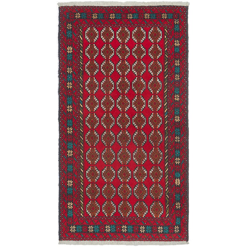 Hand knotted Persian Balouch Tribal Red Rug