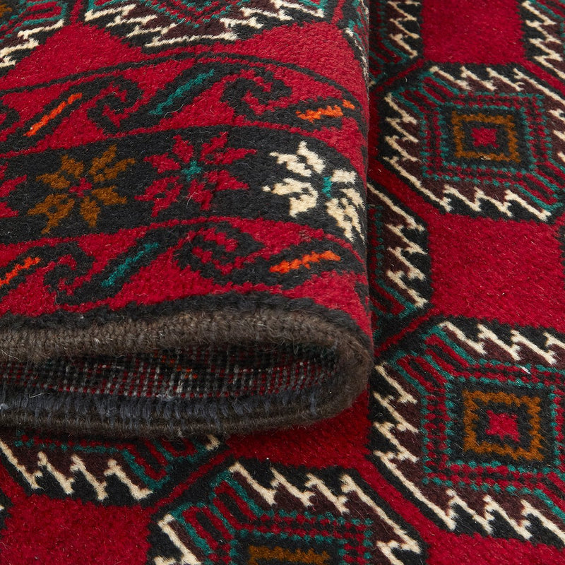 Hand knotted Persian Balouch Tribal Red Rug