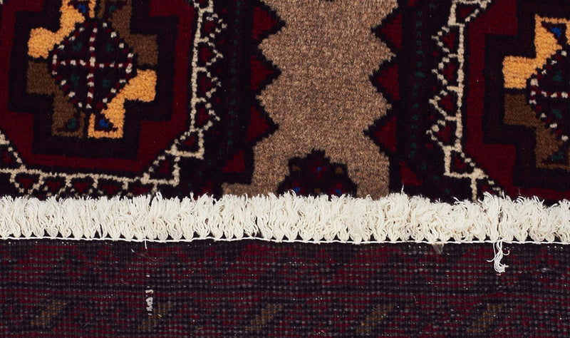 Hand knotted Persian Balouch Cream Red Rug