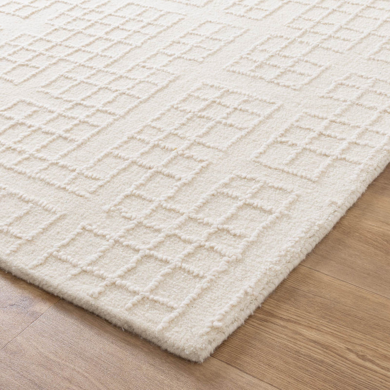 Abasco Ivory Knitted Wool Rug
