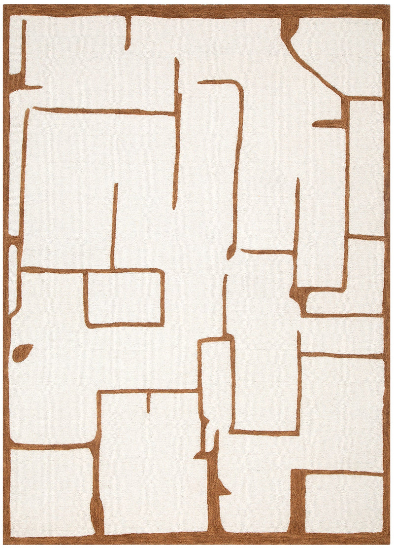 Les Nomades Script Rust Wool Rug