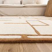Les Nomades Script Rust Wool Rug
