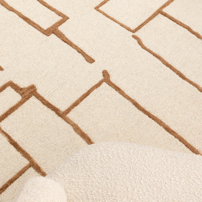 Les Nomades Script Rust Wool Rug