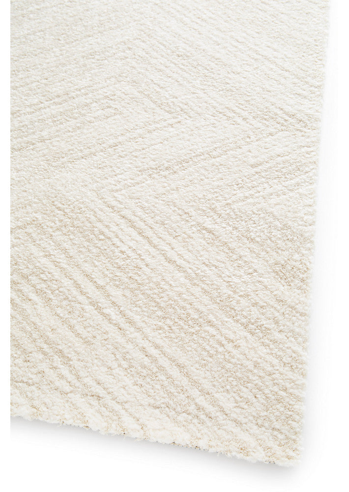 Scandinavian Shaggy Wave Cream Rug