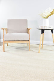 Lila Plain Cream Rug