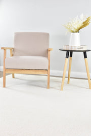 Lila Plain Snow White Rug