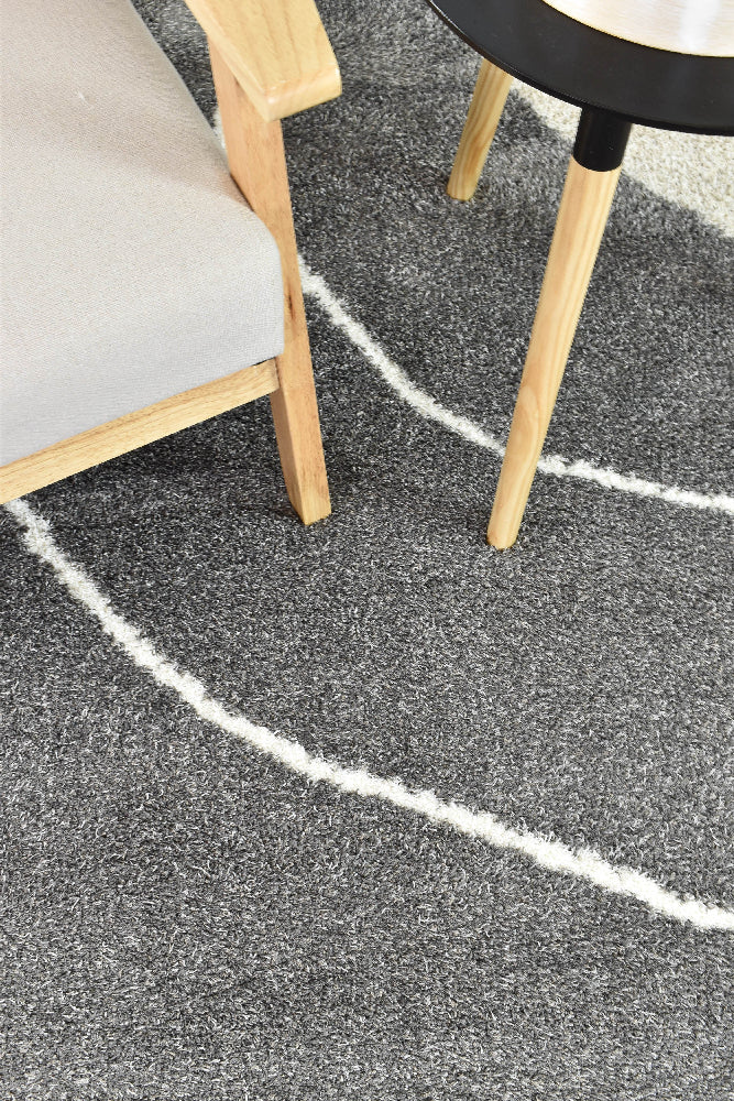 Lila Ripple Grey Rug