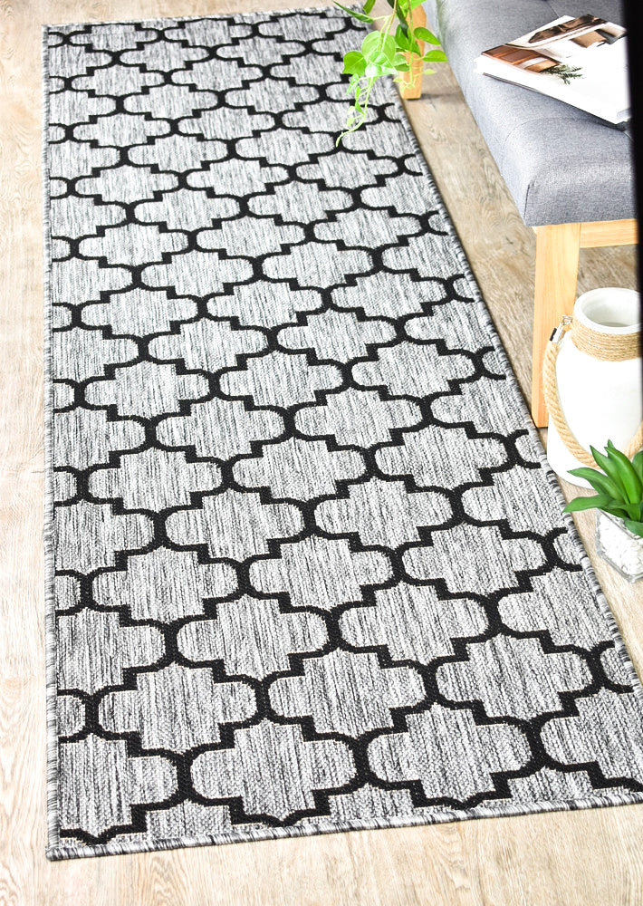Long Island Versace light Grey Runner Rug