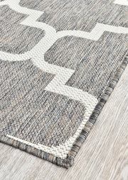 Long Island Trellis Beige Grey Runner Rug