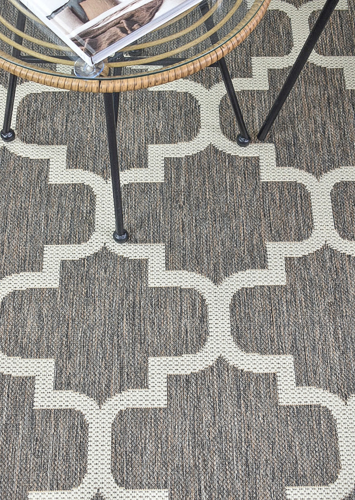 Long Island Trellis Beige Grey Rug