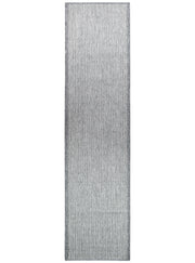 Long Island Plain Light Grey Runner Rug