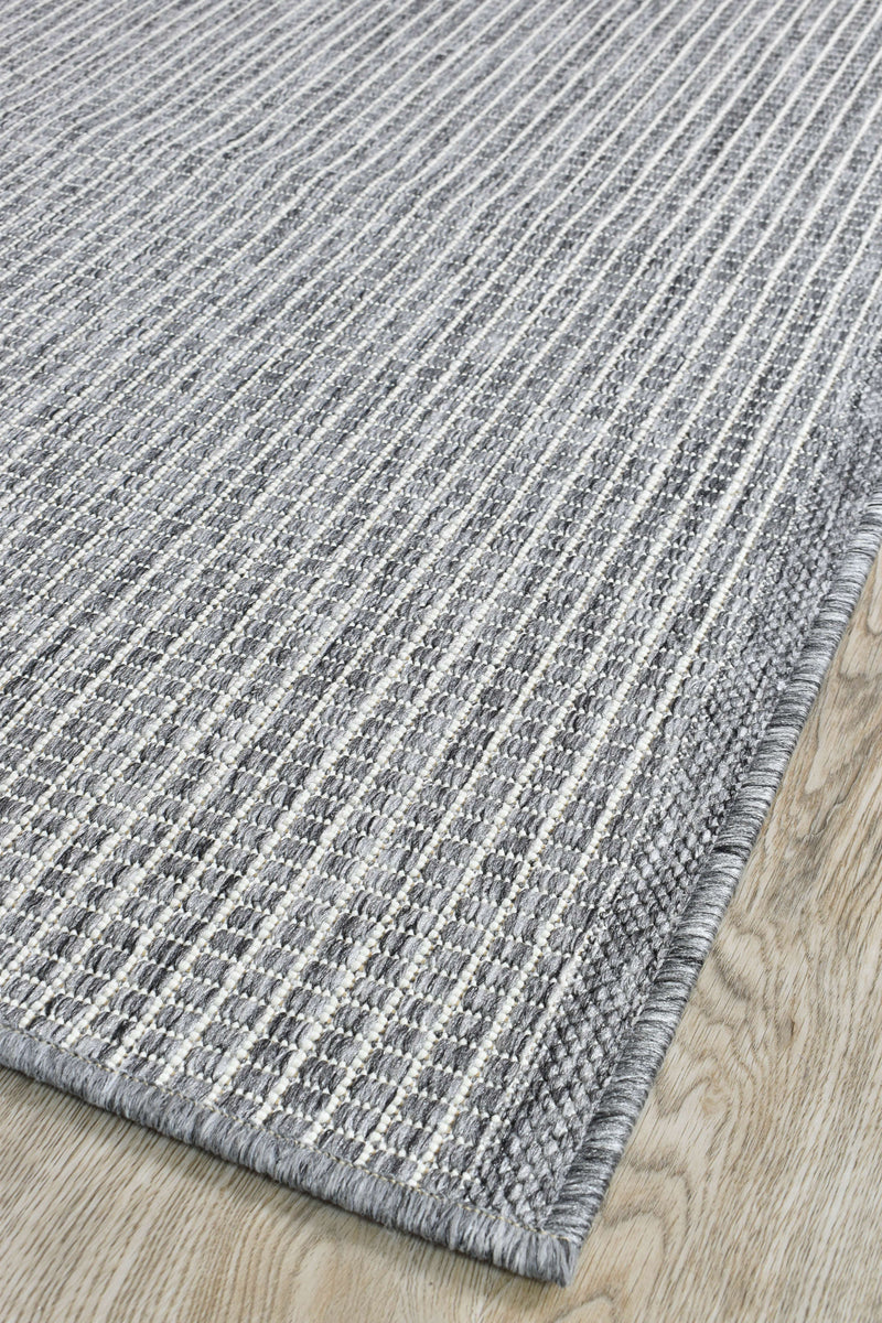 Long Island Plain Light Grey Runner Rug