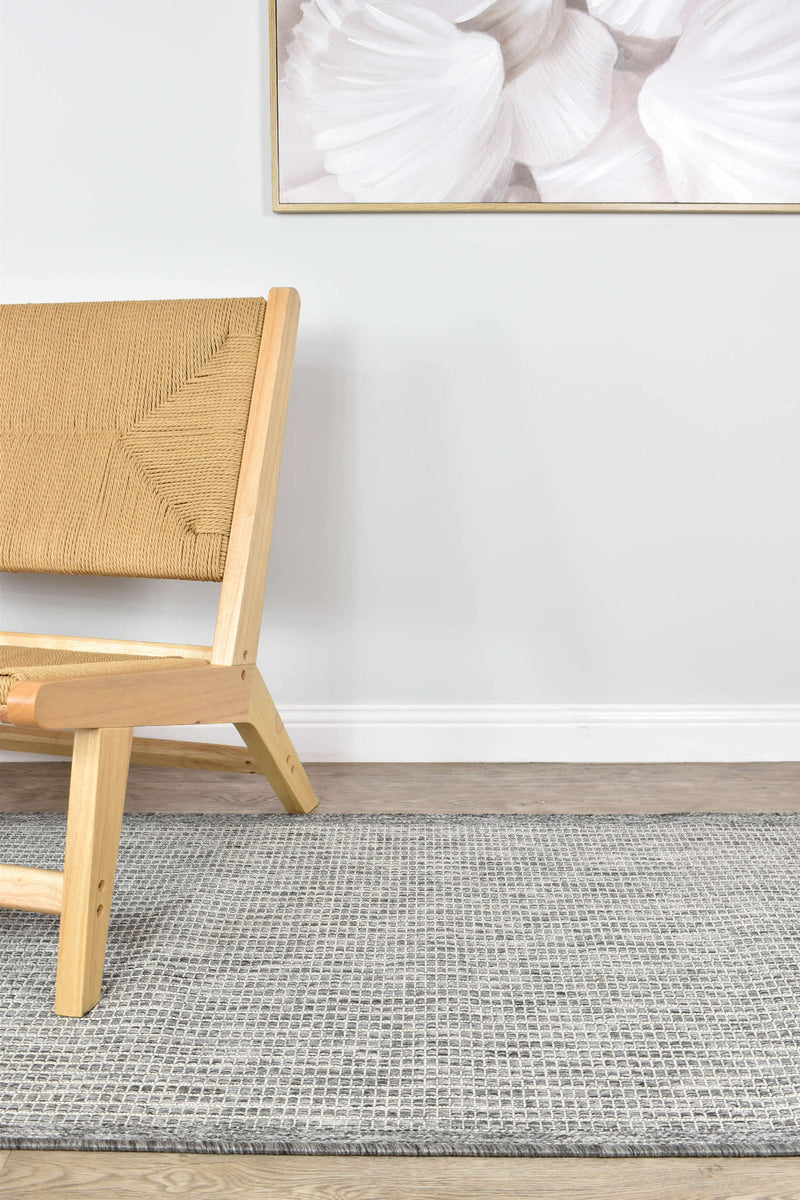 Long Island Plain Light Grey Runner Rug