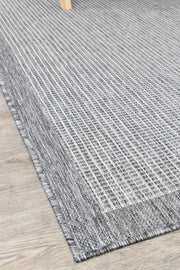 Long Island Plain Light Grey Runner Rug