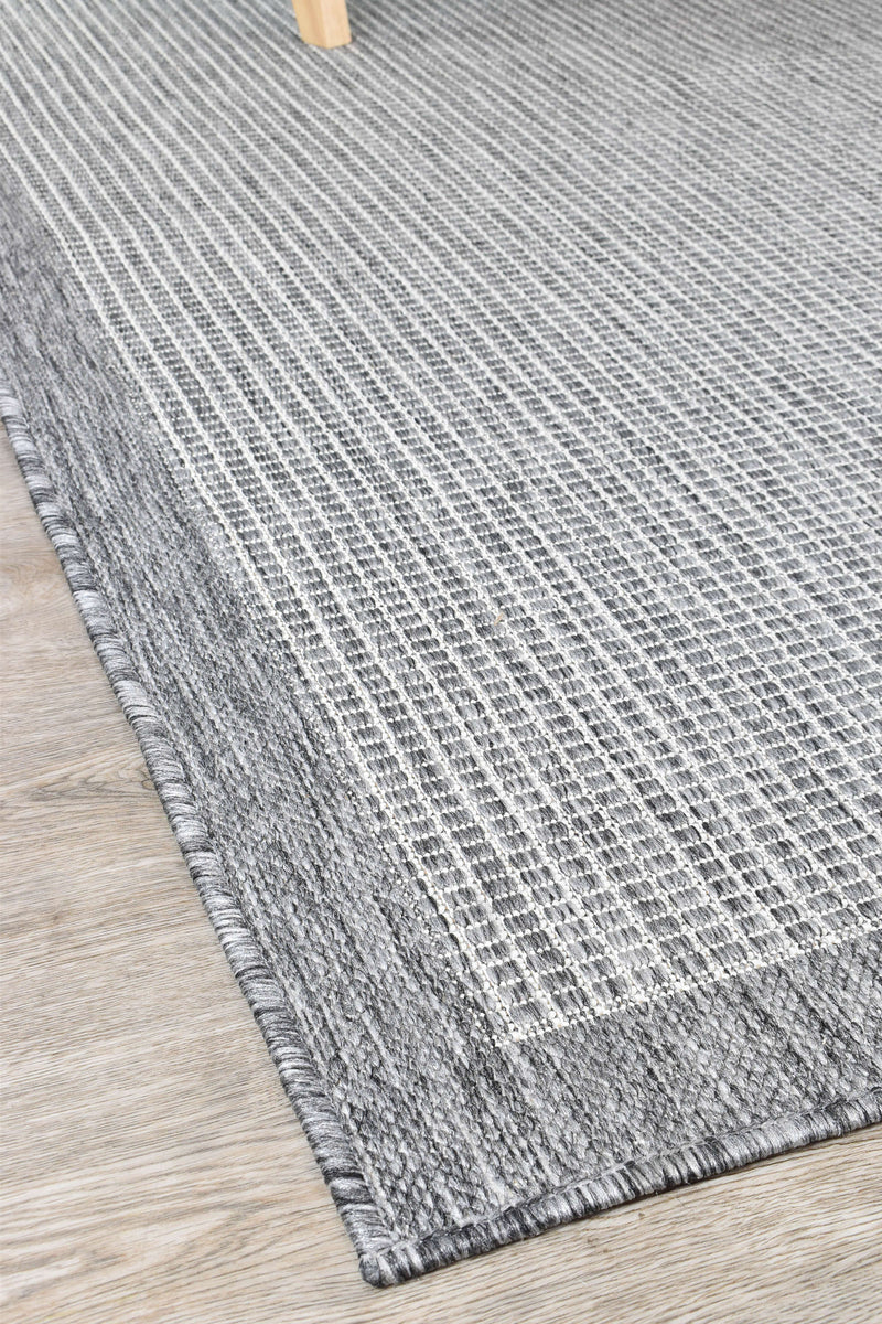 Long Island Plain Light Grey Runner Rug