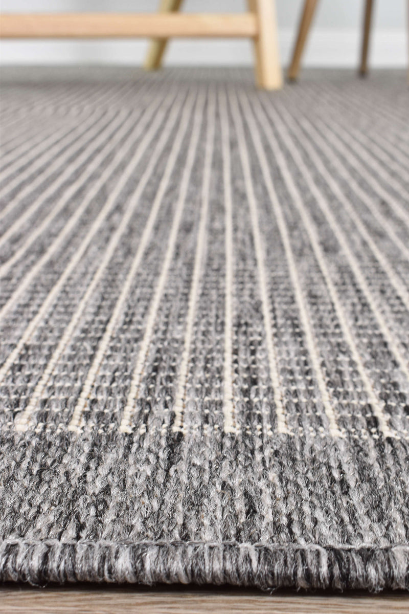 Long Island Plain Light Grey Runner Rug