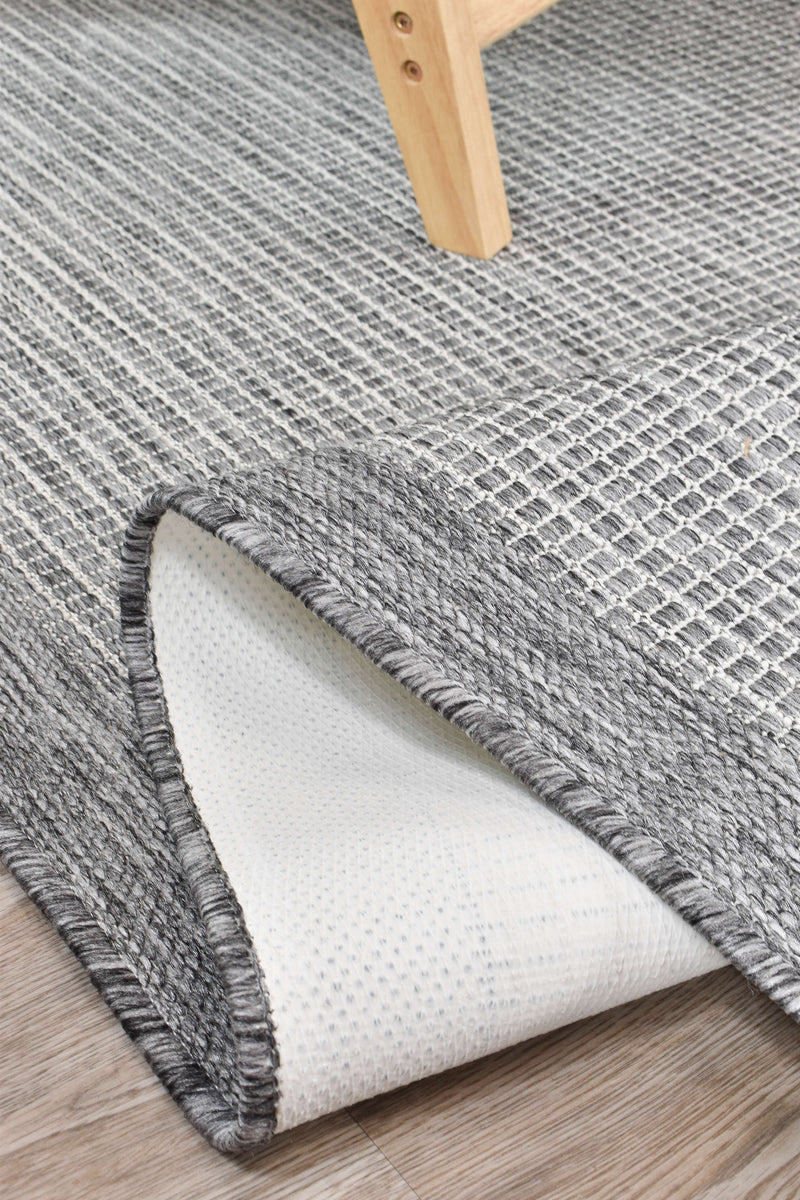 Long Island Plain Light Grey Runner Rug