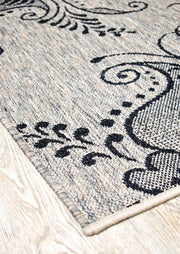 Long Island Tree Beige Grey Runner Rug