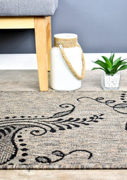 Long Island Tree Beige Grey Runner Rug
