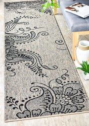 Long Island Tree Beige Grey Runner Rug