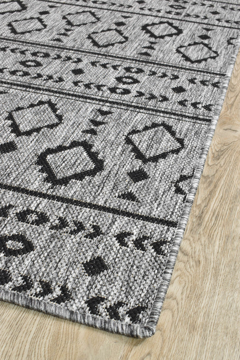 Long Island Tribal Grey Runner Rug