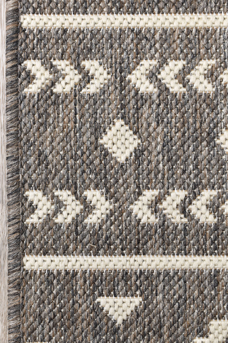 Long Island Tribal Brown Runner Rug