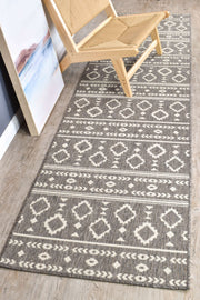 Long Island Tribal Brown Runner Rug