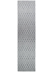 Long Island Trellise strip Grey Runner Rug
