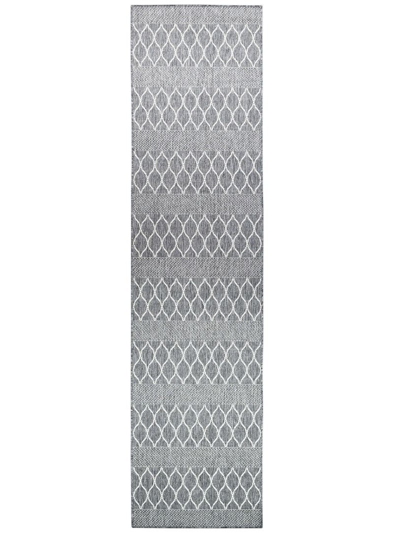 Long Island Trellise strip Grey Rug