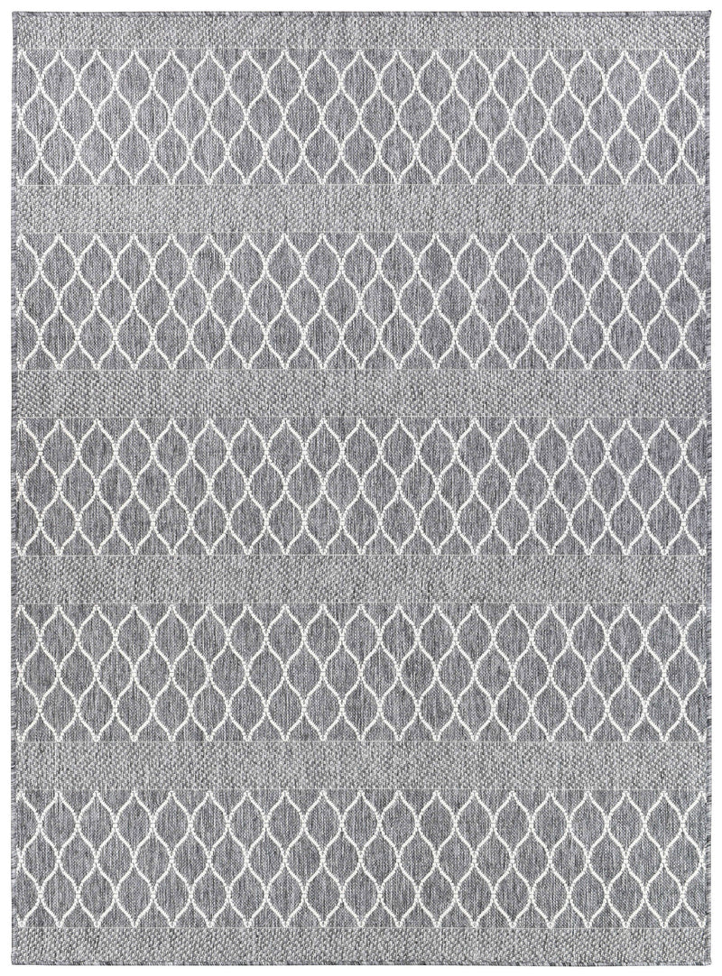 Long Island Trellise strip Grey Rug