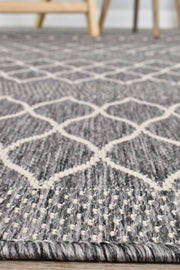 Long Island Trellise strip Grey Rug