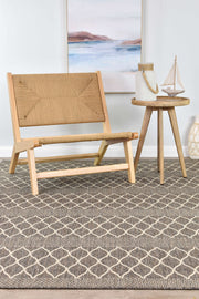 Long Island Trellise strip Brown Rug