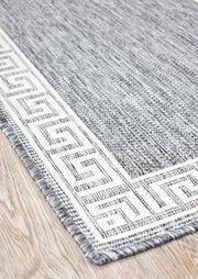 Long Island versace Light Grey Runner Rug