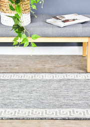 Long Island versace Light Grey Runner Rug