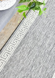 Long Island versace Light Grey Runner Rug