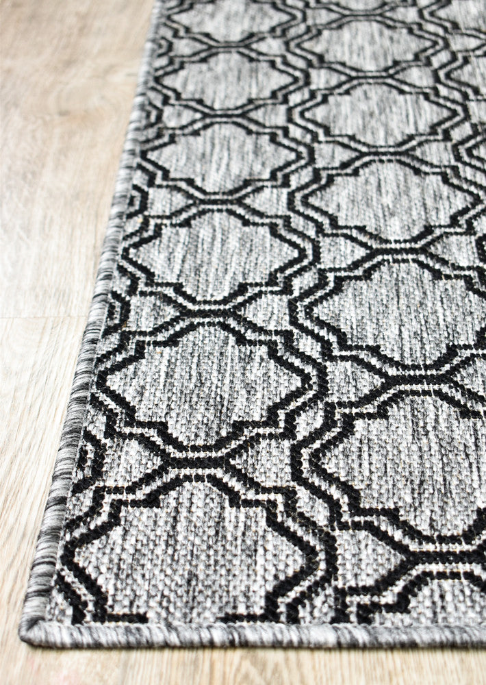 Long Island Treillage Grey Runner Rug