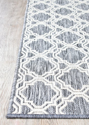 Long Island Trellis Light Grey Runner Rug