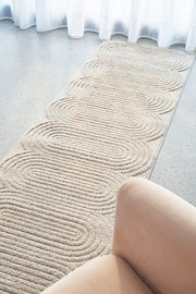 Brosa Churl Beige Runner Rug