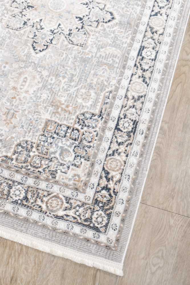Sultana Constant Navy Cream Runner Rug