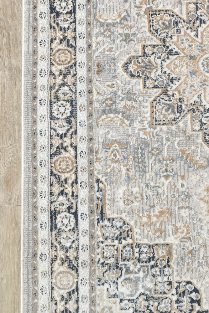Sultana Constant Navy Cream Runner Rug