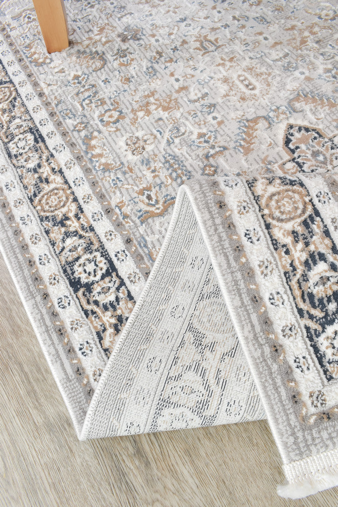 Sultana Constant Navy Cream Runner Rug