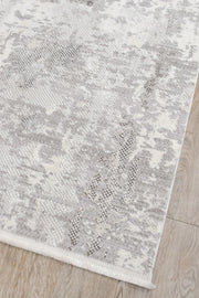 Sultana Ageless Dark Grey Cream Runner Rug