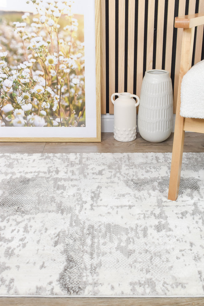 Sultana Ageless Dark Grey Cream Runner Rug