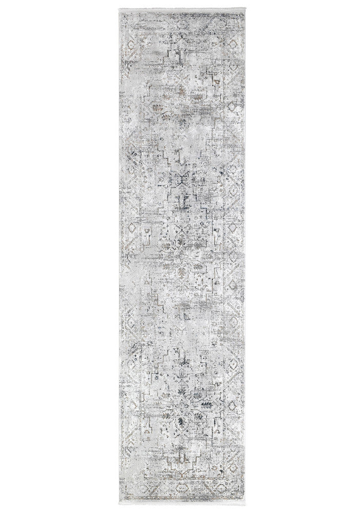 Sultana Abiding Blue Grey Runner Rug