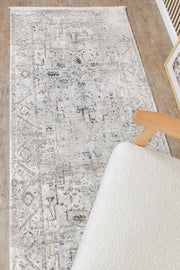 Sultana Abiding Blue Grey Runner Rug